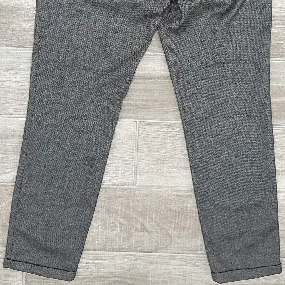 Zara Basic Tapered Ankle Skinny Slim Fit Trousers in Gray Women’s Size 8